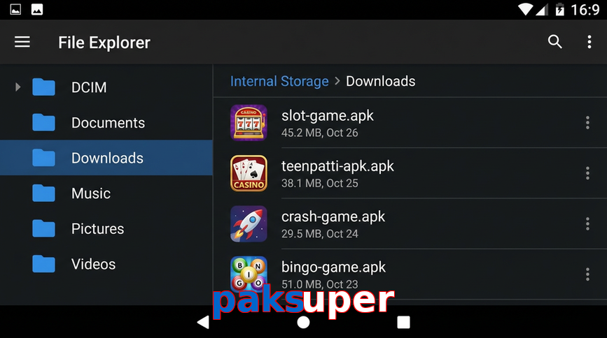 Main screen of Paksuper gameapk page for PK players